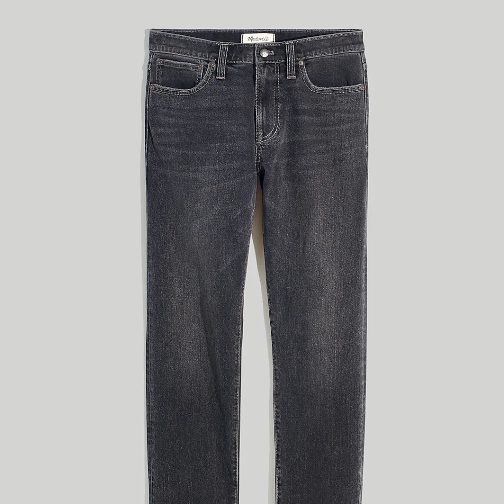 Madewell slim BLACK jeans in Claybrook wash 40x32
